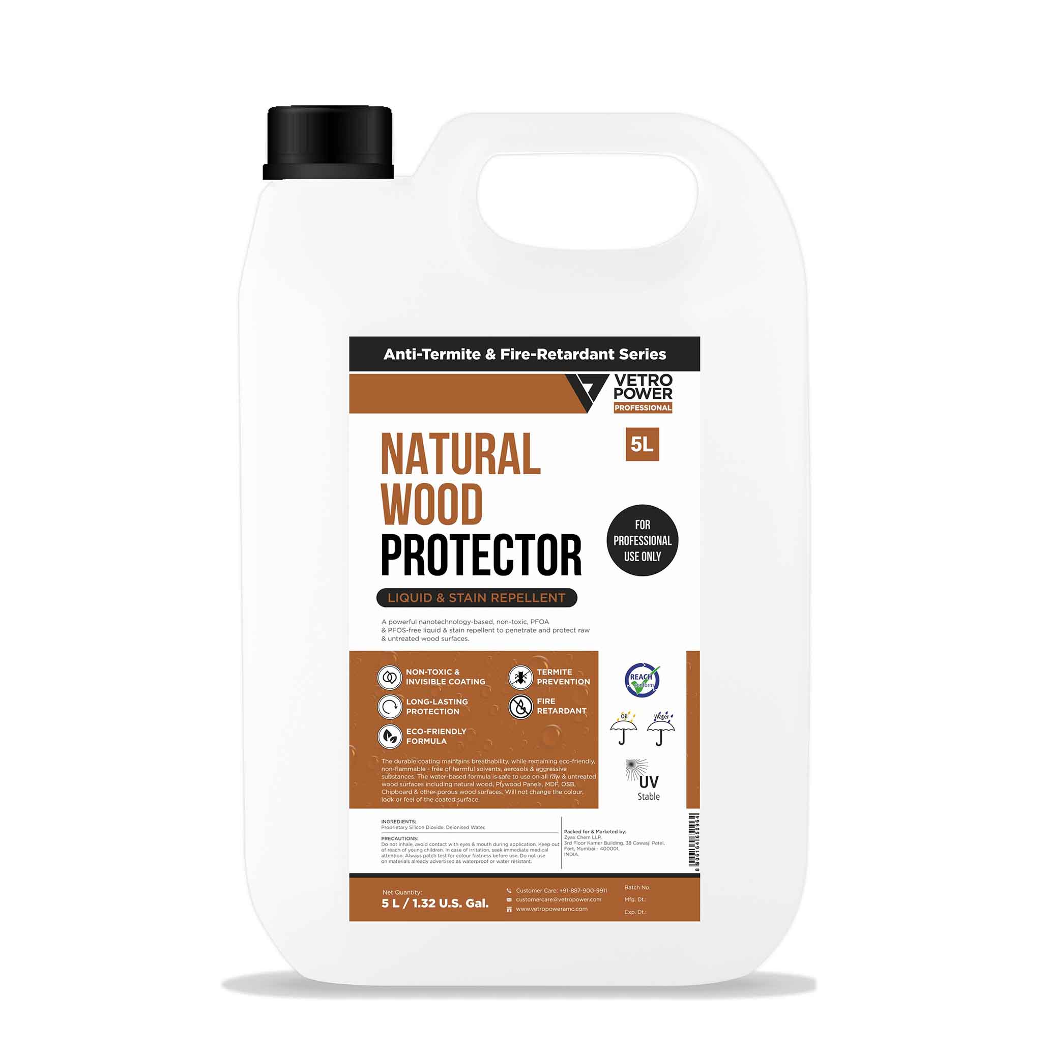 Buy Professional Natural Wood Protector 5L | Anti-Termite and Fire-Retardant