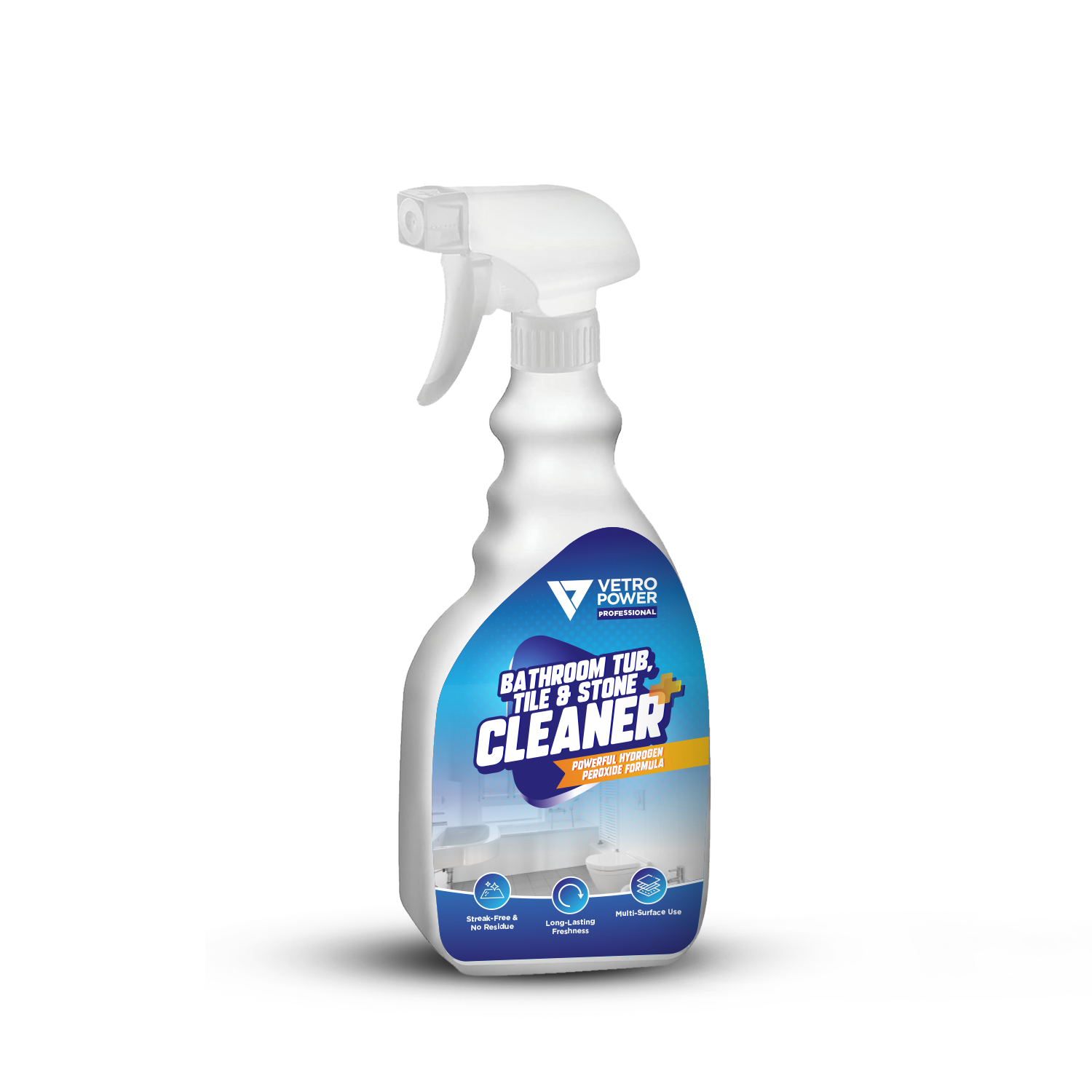 Vetro Power Professional Bathroom Tub, Tile & Stone Cleaner Plus