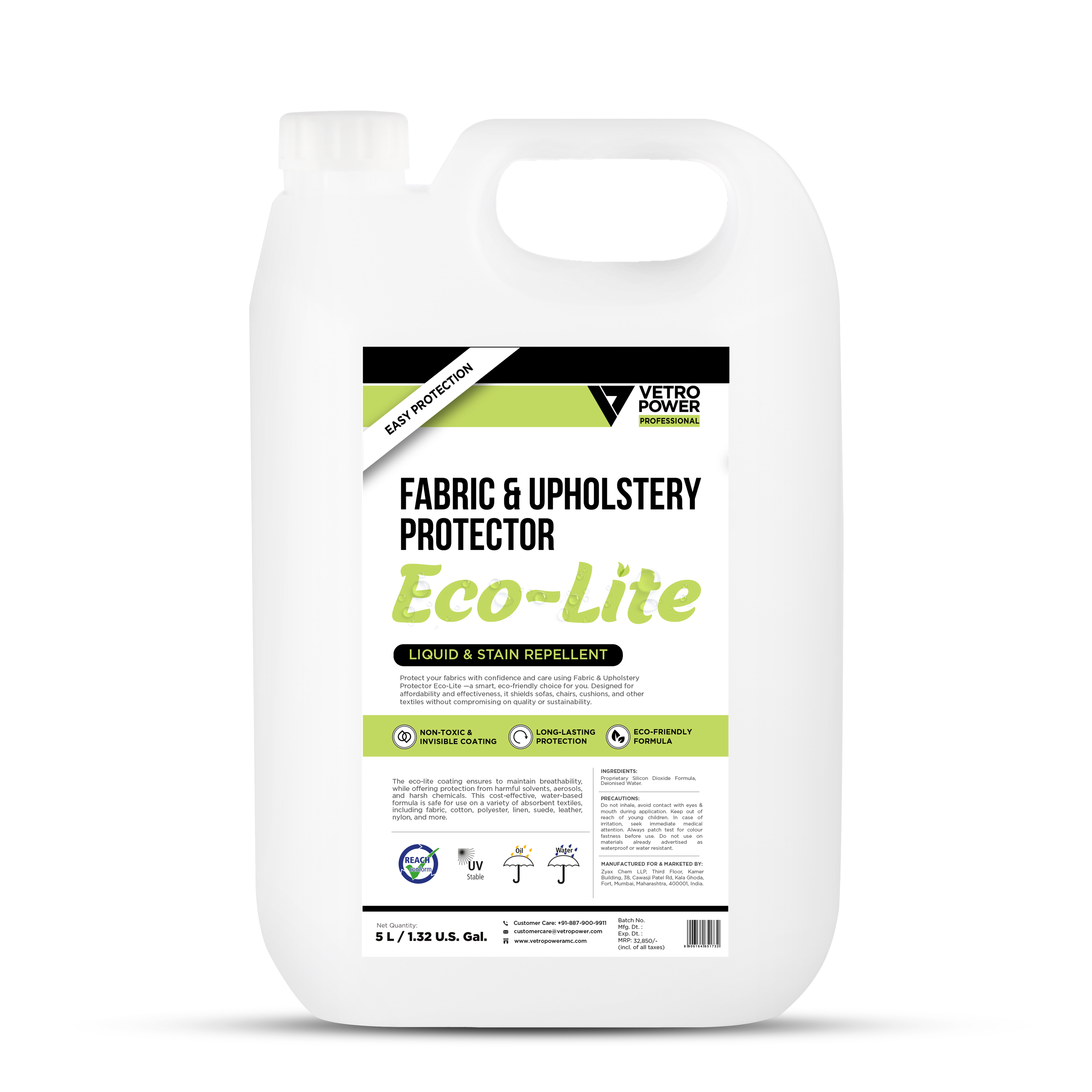 Vetro Power Professional Fabric & Upholstery Protector Eco-Lite