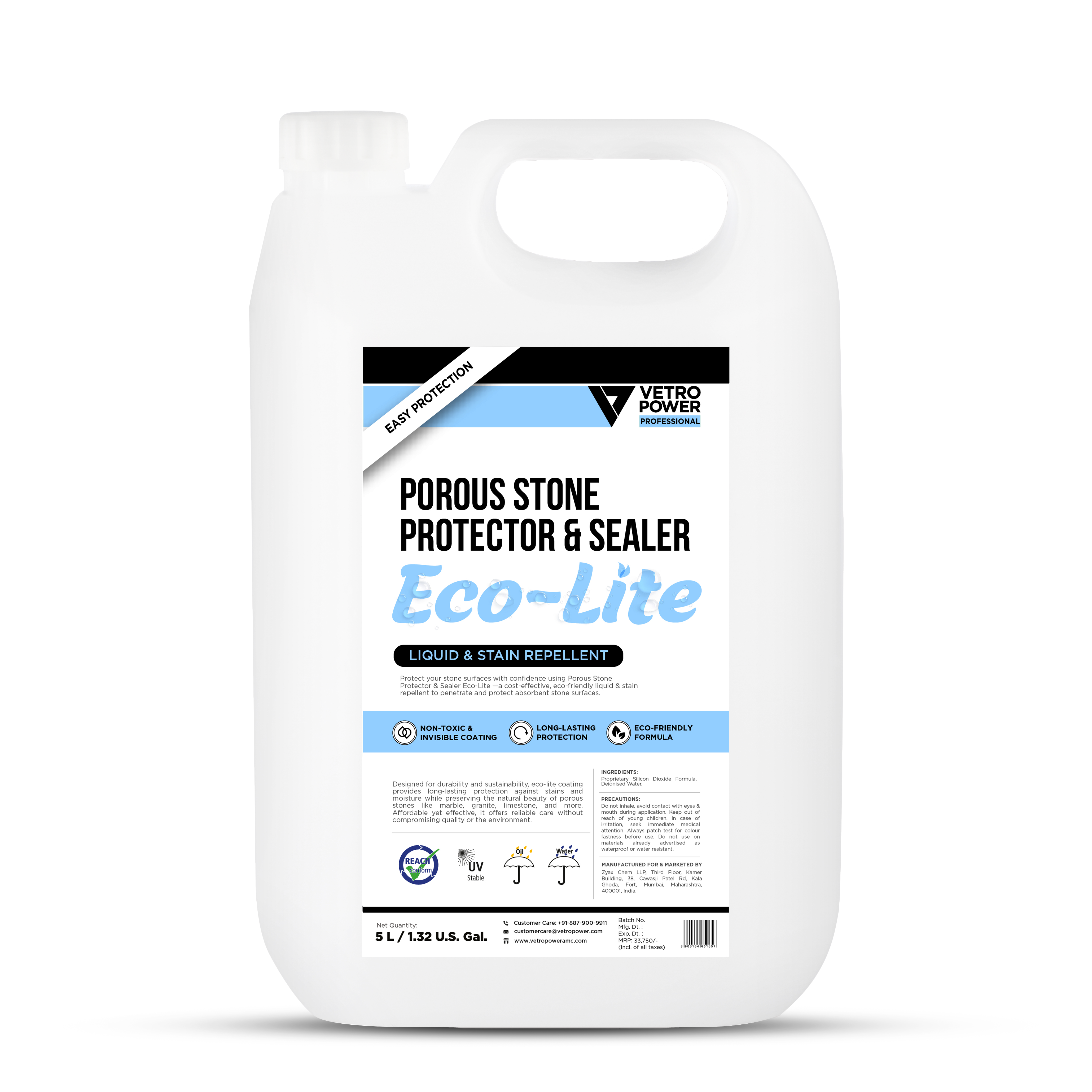 Vetro Power Professional Porous Stone Protector & Sealer Eco-Lite