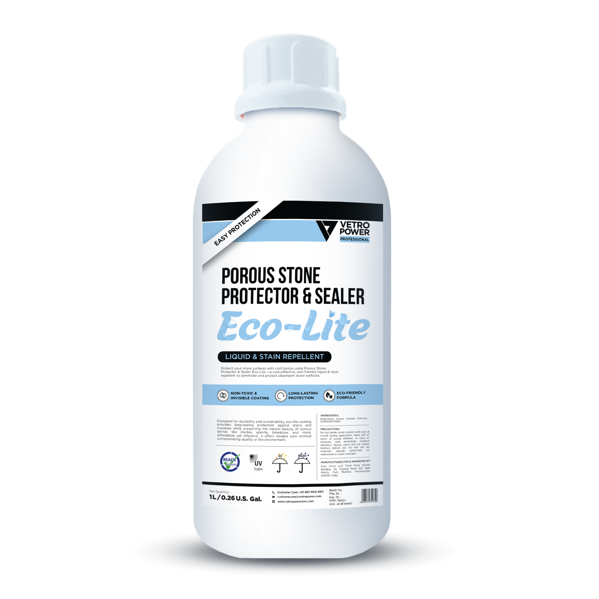 Vetro Power Professional Porous Stone Protector & Sealer Eco-Lite