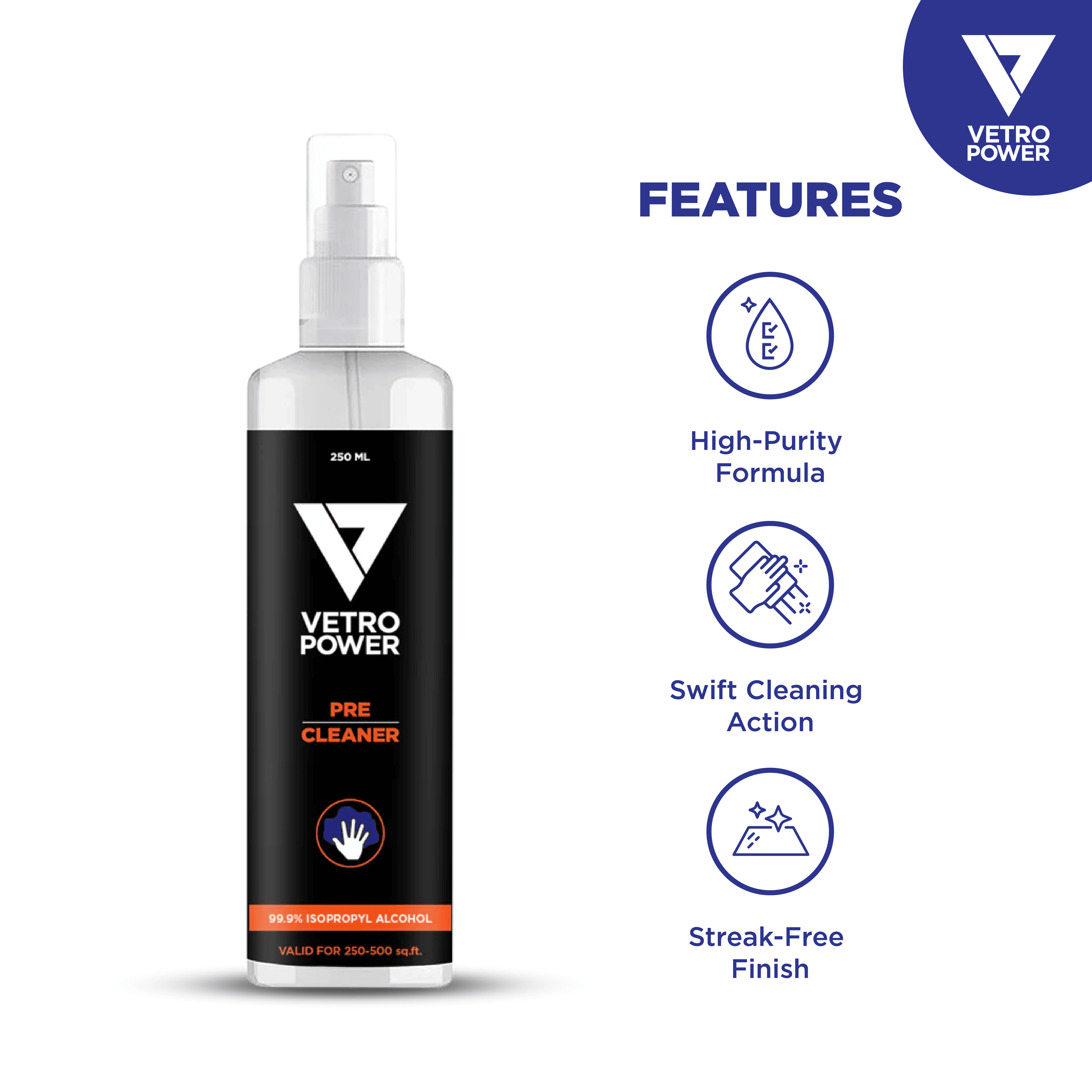 Features of Vetro Power Pre Cleaner
