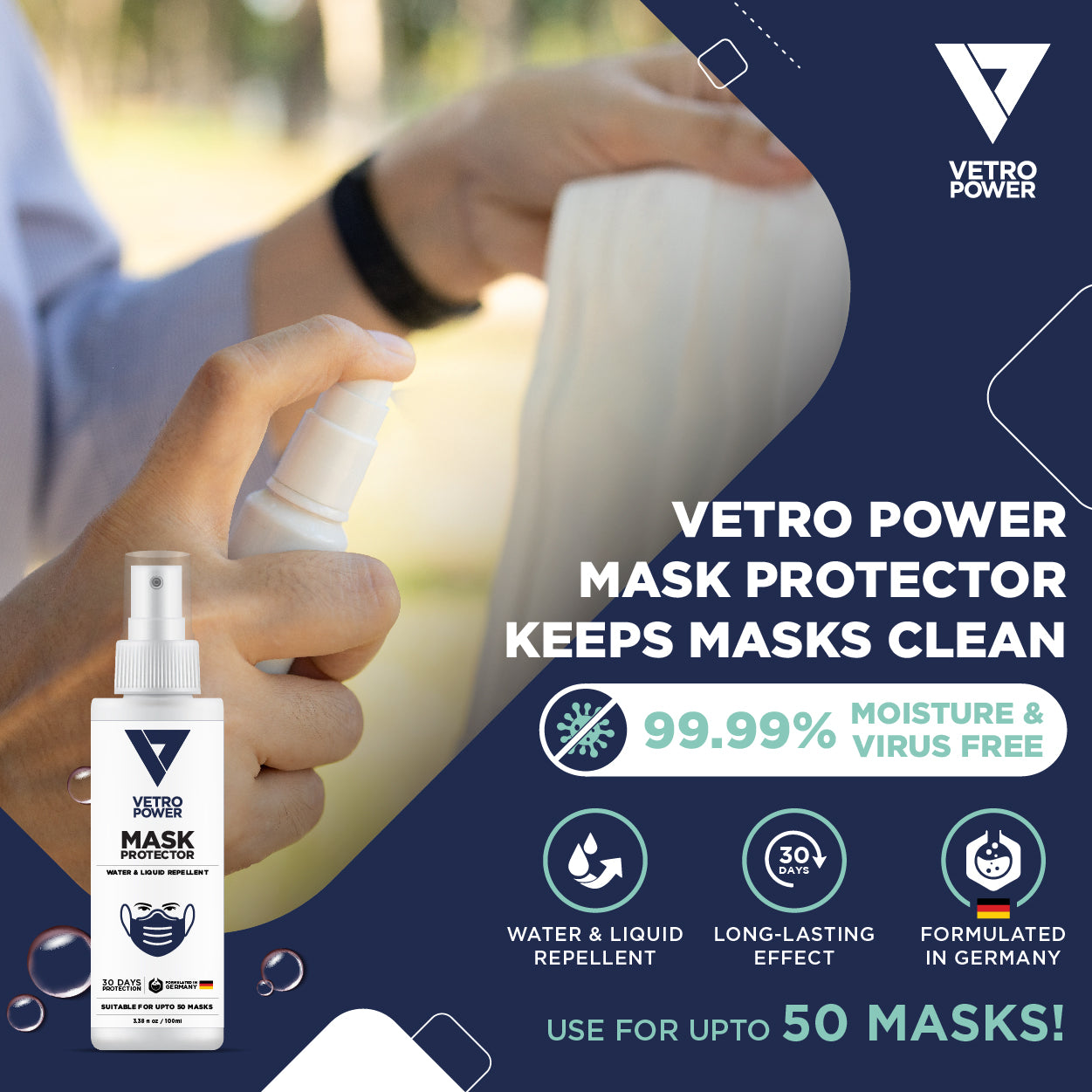 Vetro Power Nanotechnology Mask Protector 100ml Features